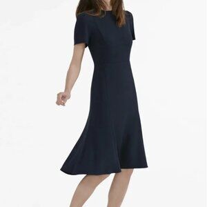 MM LAFLEUR Dress Inez Midi Length Navy Blue Size 4